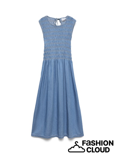 Nerina Denim Smocking Maxi Dress