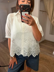 Sandy Embroidered Shirt Blouse