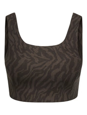 Dana Zebra Sports Bra Brown