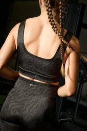 Dana Zebra Sports Bra Brown