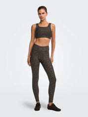 Dana Zebra Sports Bra Brown