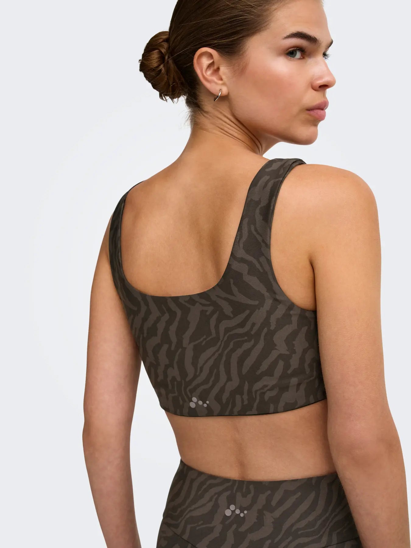 Dana Zebra Sports Bra Brown