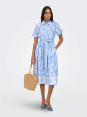 Anna Print Midi Shirt Dress