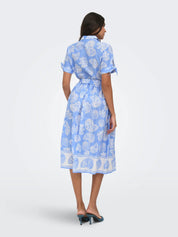 Anna Print Midi Shirt Dress