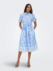Anna Print Midi Shirt Dress