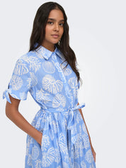 Anna Print Midi Shirt Dress