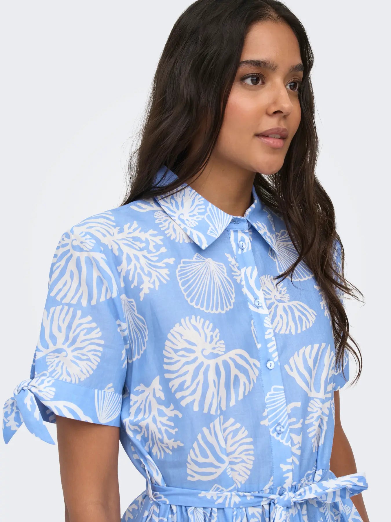 Anna Print Midi Shirt Dress