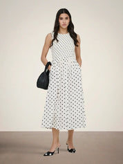 Diago Smock Midi Dress Polka Dot