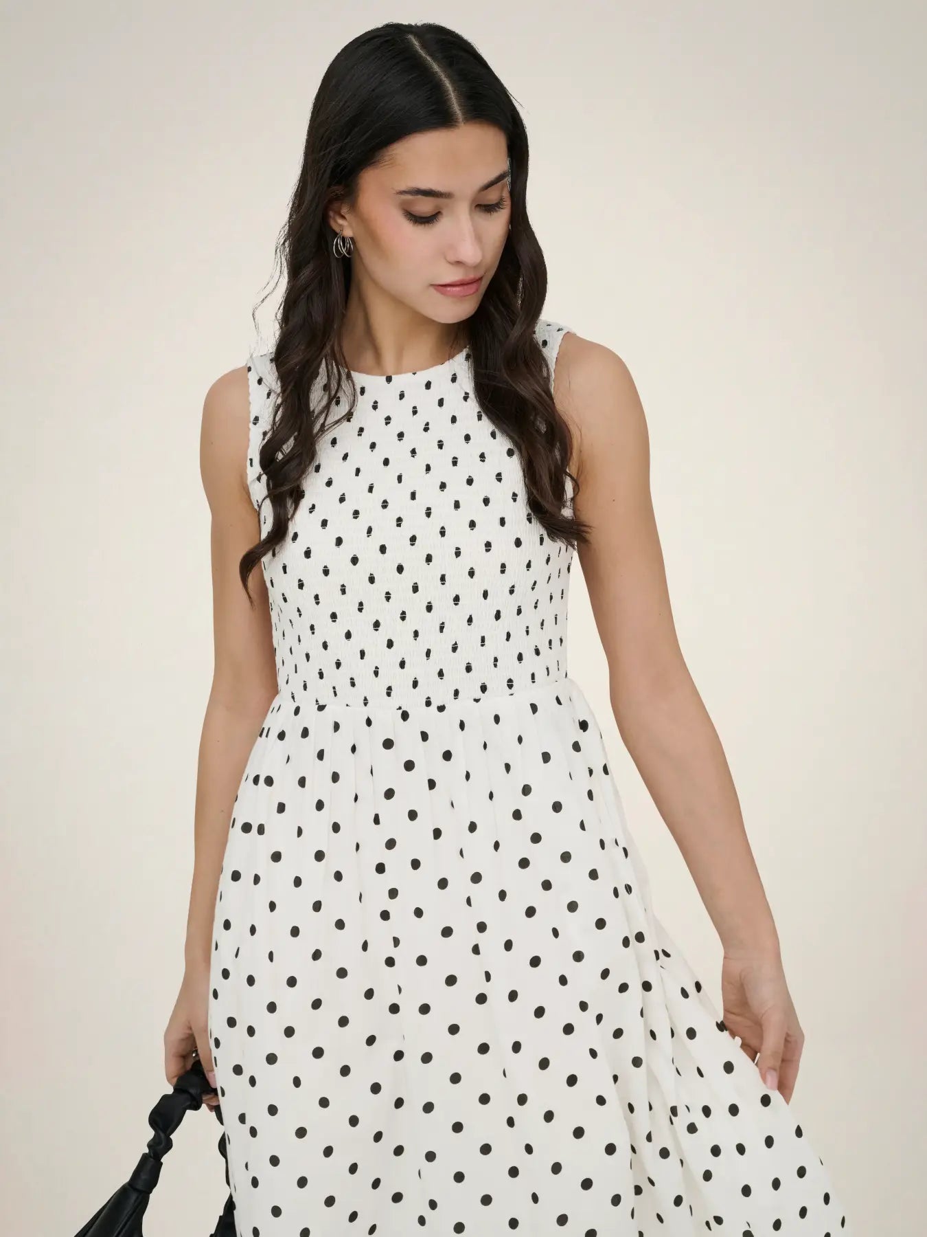 Diago Smock Midi Dress Polka Dot