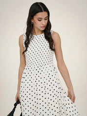 Diago Smock Midi Dress Polka Dot