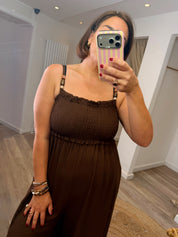 Emma Smock Wide Leg Beaded Jumpsuit