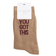 Statment Glitter Socks You Got This