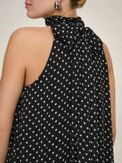 Polka Halterneck Midi Dress