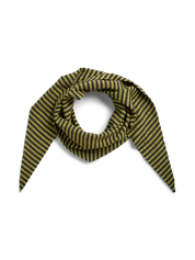 Komma Stripe Triangle Scarf Green
