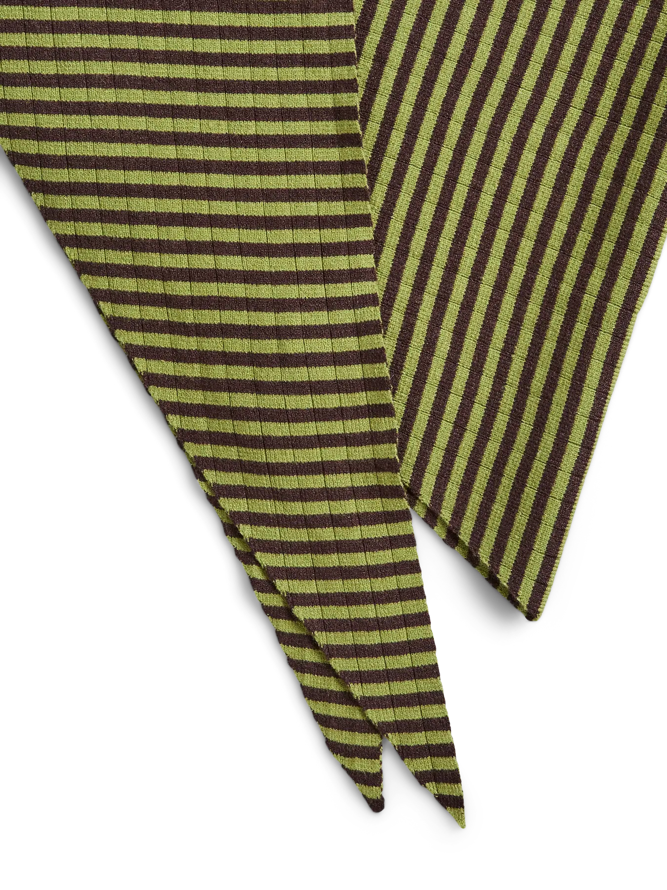 Komma Stripe Triangle Scarf Green