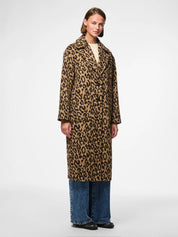 Jili Leopard Print Long Coat