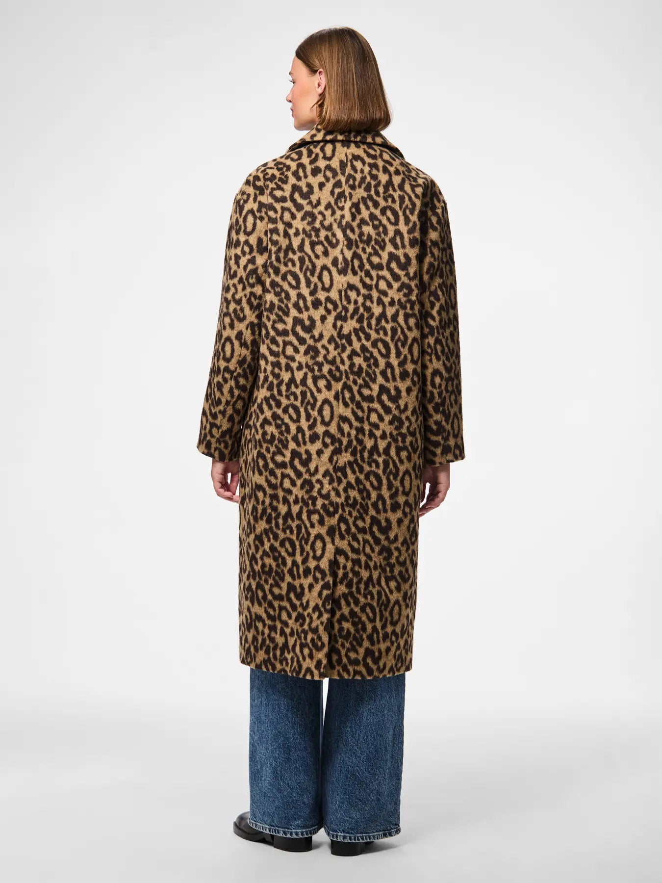 Jili Leopard Print Long Coat