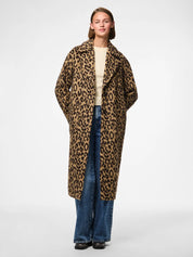 Jili Leopard Print Long Coat