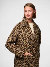 Jili Leopard Print Long Coat