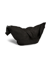 Amanda Black XL Across the Body Suede Style Bag