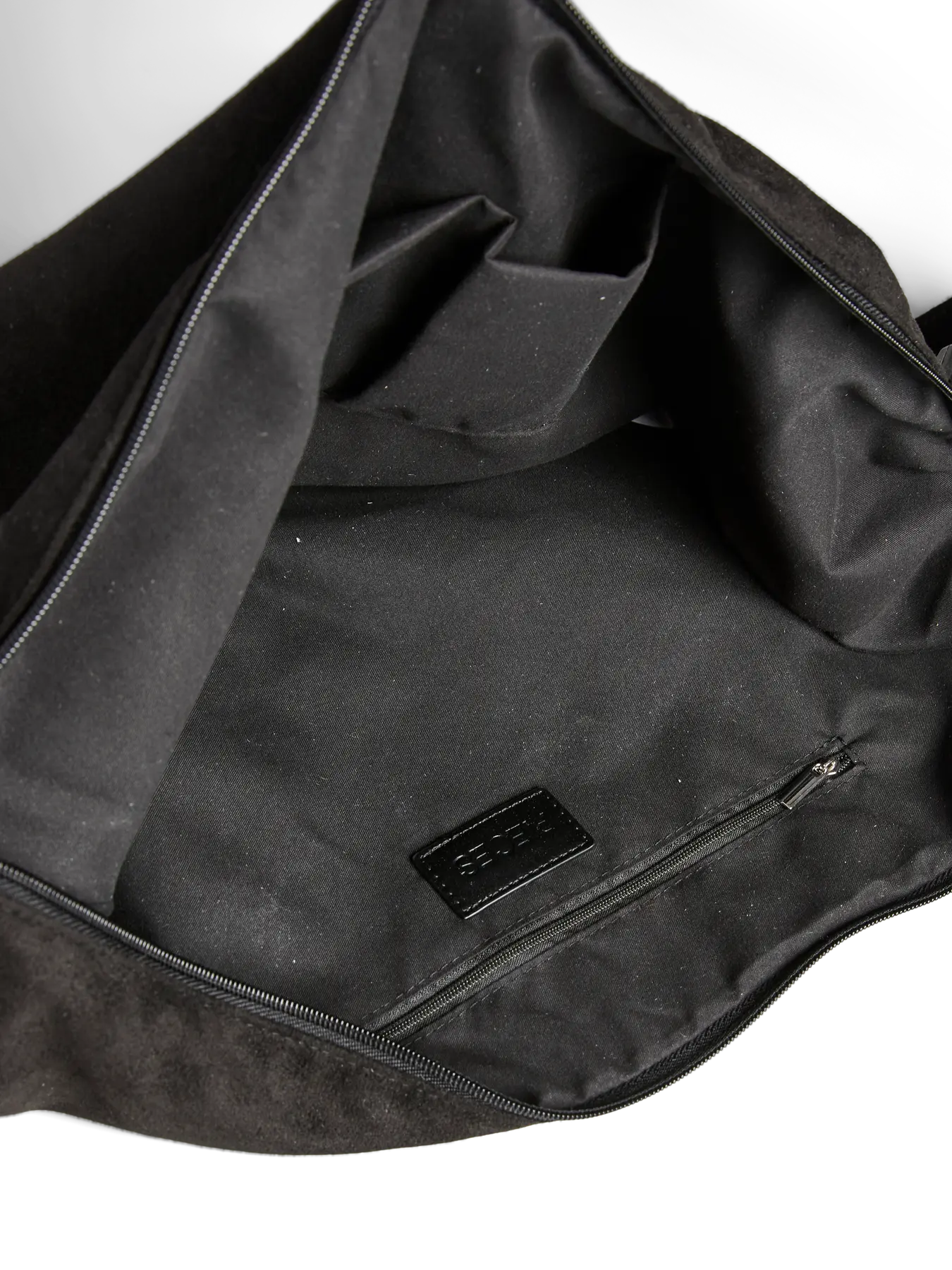 Amanda Black XL Across the Body Suede Style Bag