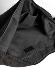 Amanda Black XL Across the Body Suede Style Bag