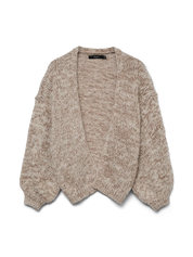 Maybe Oversized Open Cardigan Beige