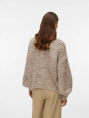 Maybe Oversized Open Cardigan Beige
