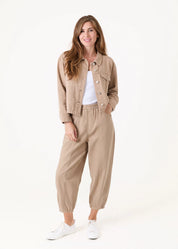 Flick Cotton Twill Barrel Leg Trouser