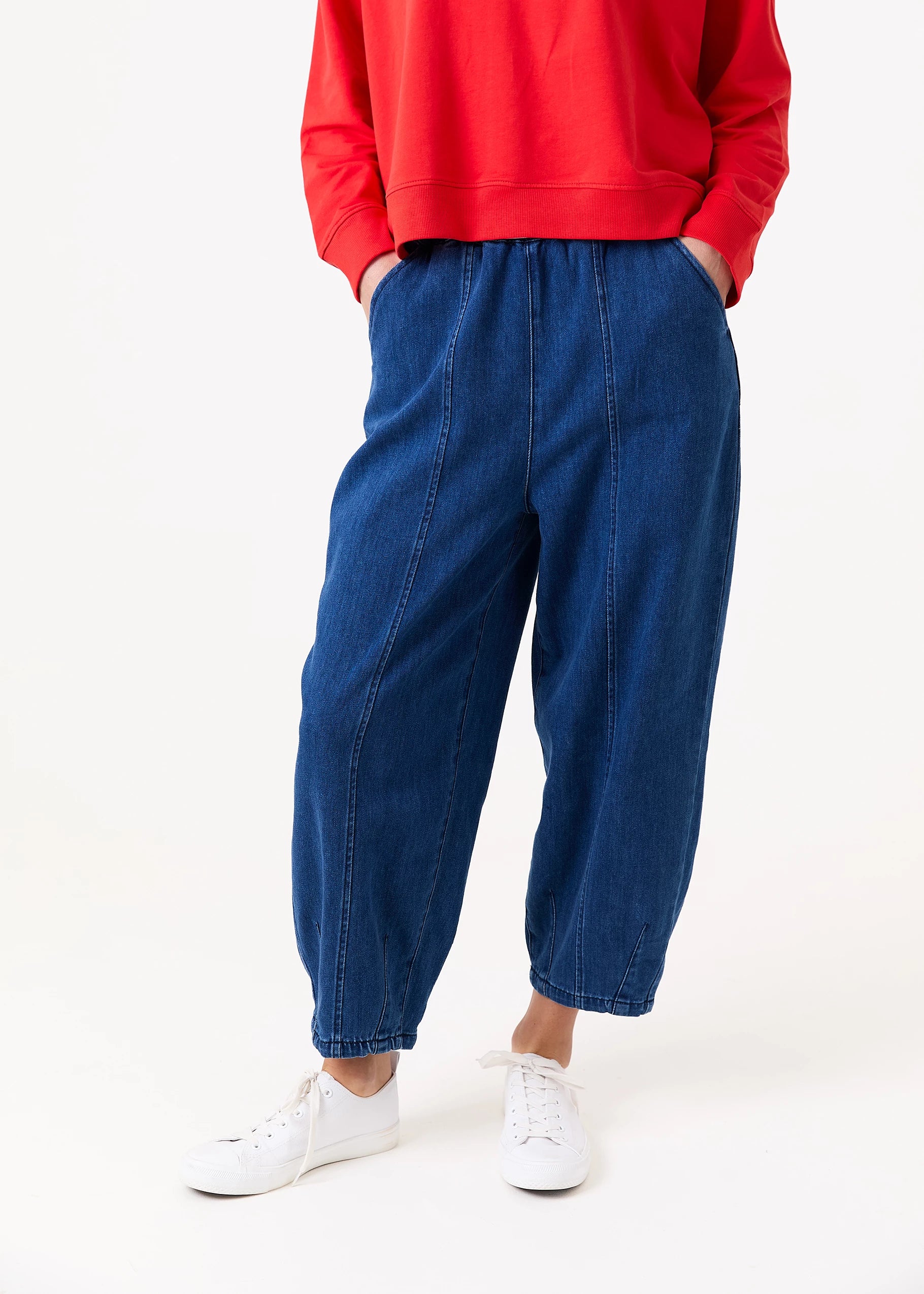 Flick Denim Barrel Leg Trouser