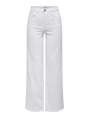 Madison White Wide-Leg Jeans