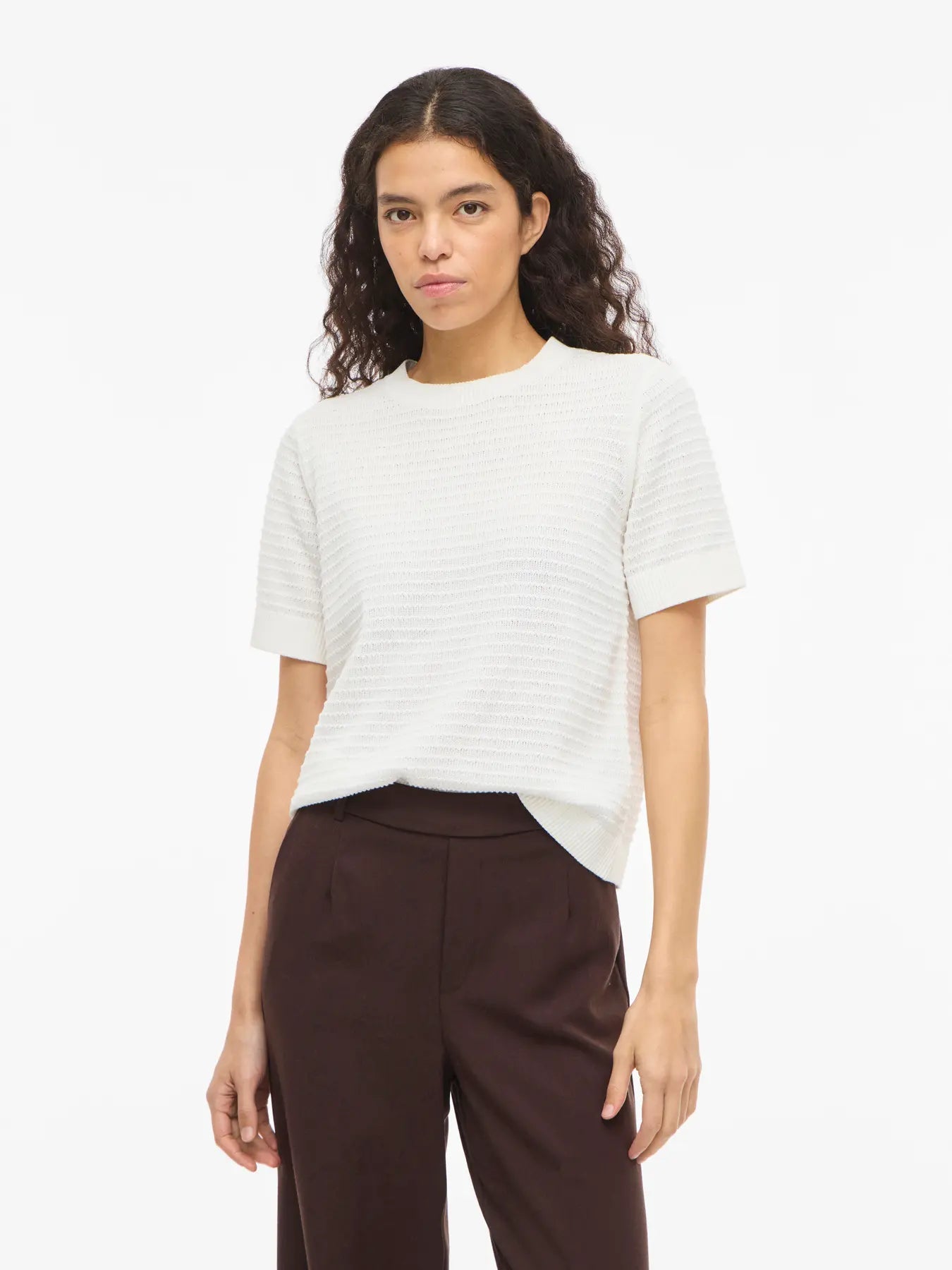 Ollo Textured T-shirt Style Knit