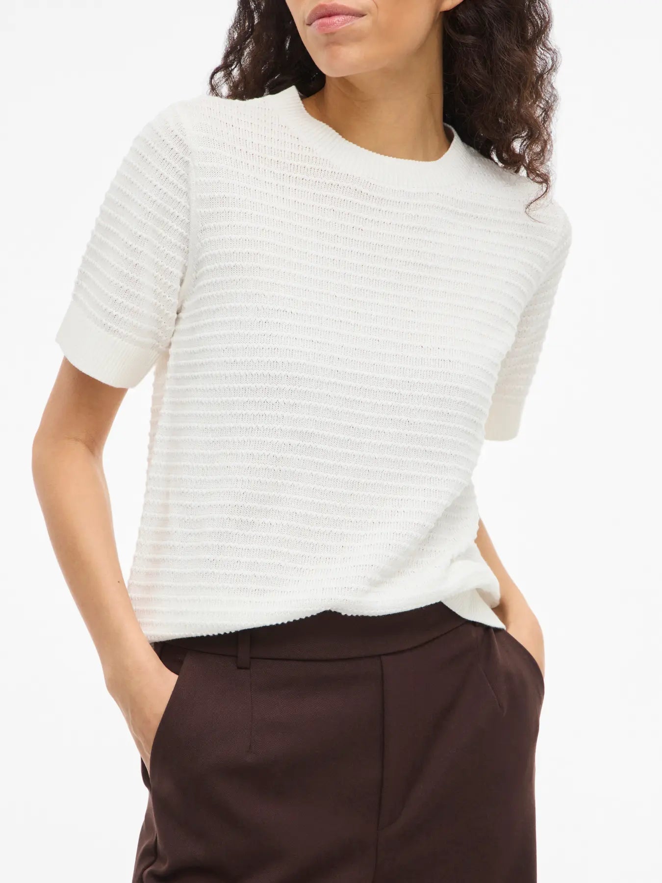 Ollo Textured T-shirt Style Knit