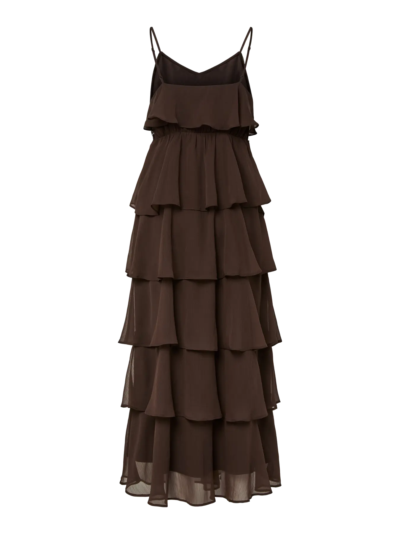 Jasmin Brown Sheer Ruffle Mini Swing Dress (Copy)