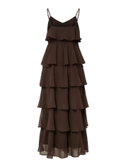 Jasmin Brown Sheer Ruffle Mini Swing Dress (Copy)