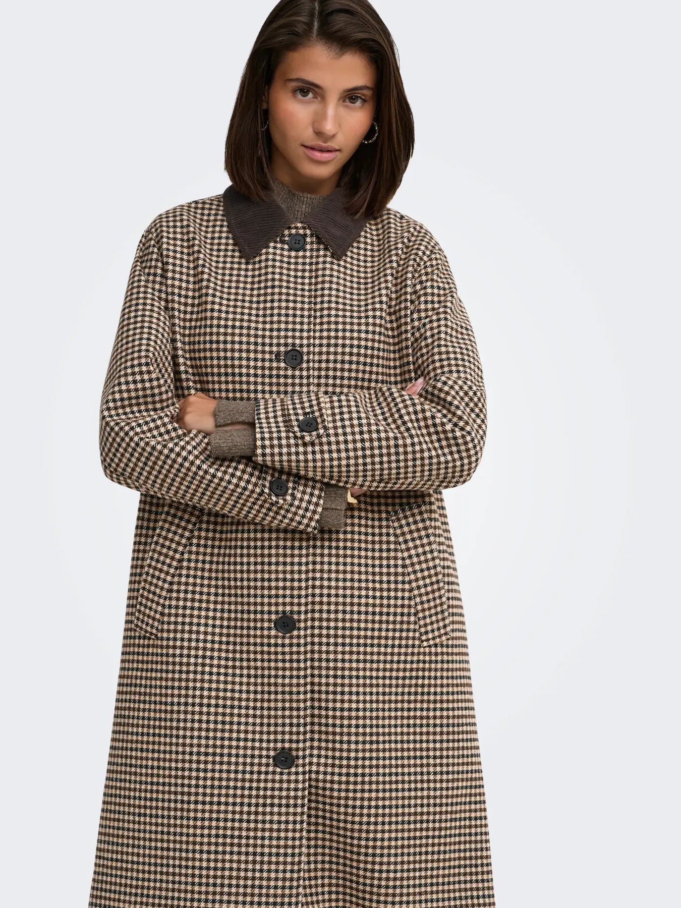 Valerie Wool Blend Checked Coat