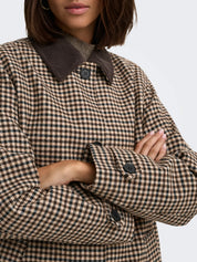 Valerie Wool Blend Checked Coat