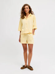 Global Waffle Shorts Yellow
