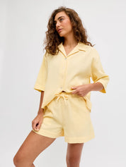Global Waffle Resort Shirt Yellow
