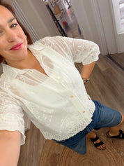 Sandy Embroidered Voile Shirt