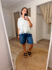 Sandy Embroidered Shirt Blouse