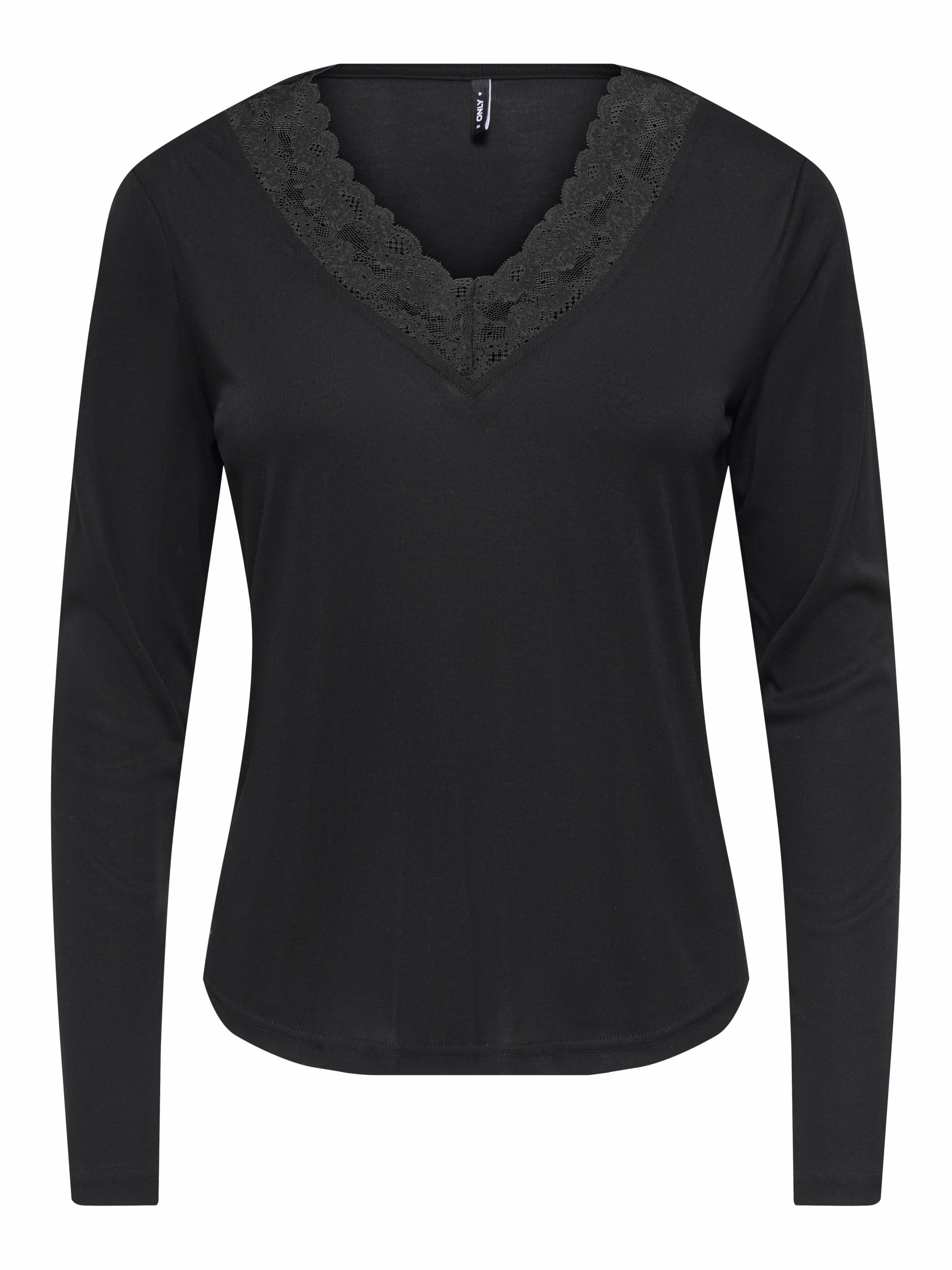 Jodie Lace Trim V neck Top