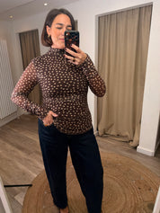 Louise Polka Dot Mesh Top