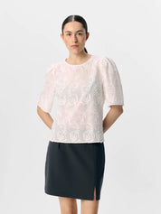 Mya Embroidered Short Sleeve Top