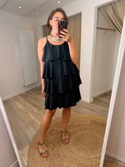 Sophie Black Ruffle Dress