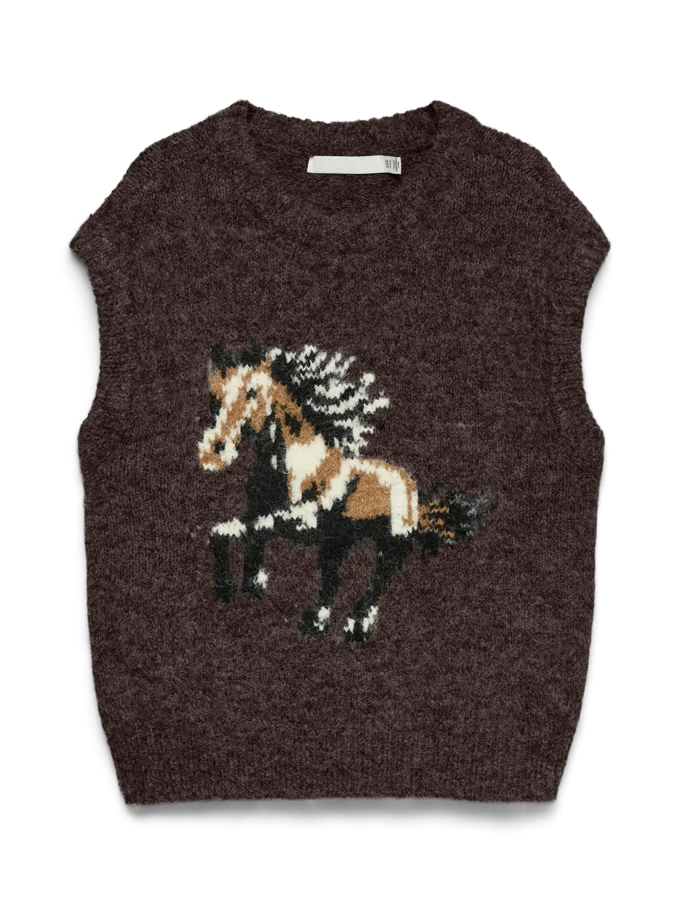 Marianna Horse Knit Vest Brown