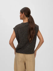 Marianna Horse Knit Vest Brown