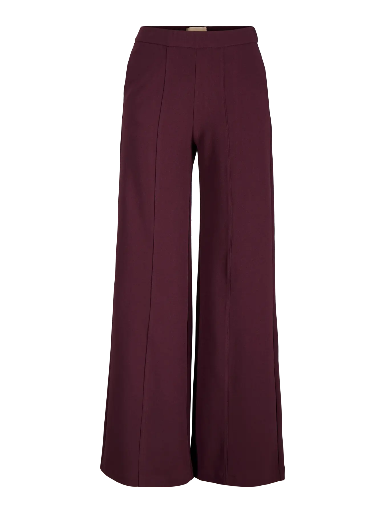 Ida Nancy Seam Front Wide Leg Trousers Wine