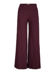 Ida Nancy Seam Front Wide Leg Trousers Wine