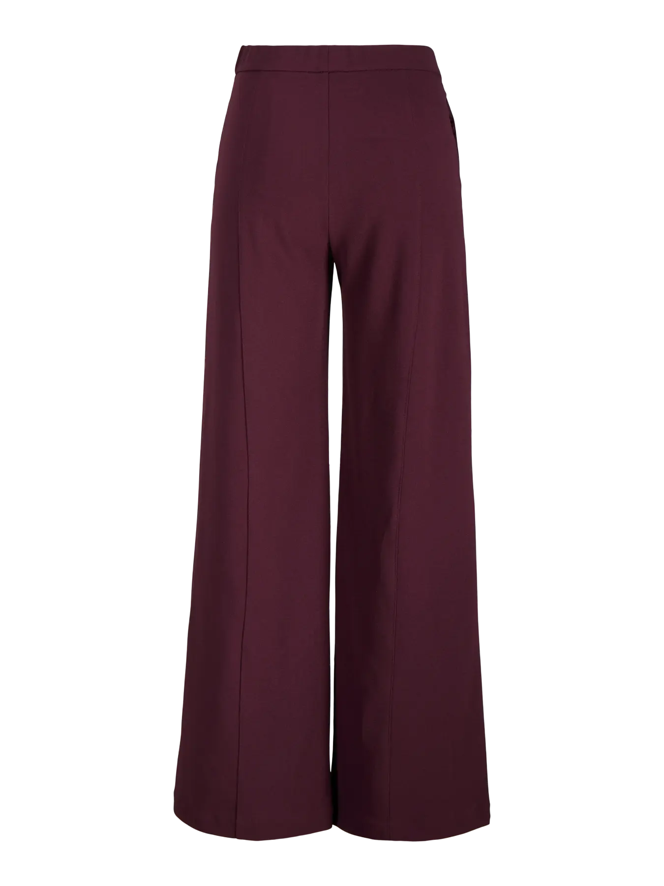 Ida Nancy Seam Front Wide Leg Trousers Wine